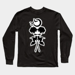 Roses Bats and Moon Long Sleeve T-Shirt